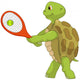Funny Turtle Tennis Player Wall Decal