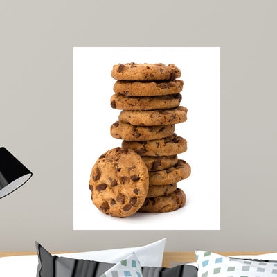 Chocolate Homemade Pastry Cookies Wall Decal shown on a wall