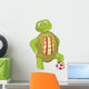 Funny Turtle Soccer Player Wall Decal