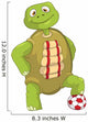 Funny Turtle Soccer Player Wall Decal