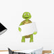 Funny Turtle Holding Box Wall Decal