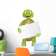 Funny Turtle Holding Box Wall Decal