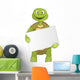 Funny Turtle Holding Box Wall Decal