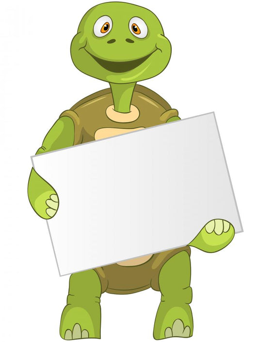 Funny Turtle Holding Box Wall Decal