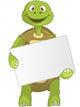 Funny Turtle Holding Box Wall Decal