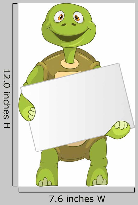 Funny Turtle Holding Box Wall Decal