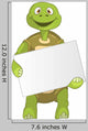 Funny Turtle Holding Box Wall Decal