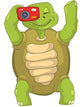 Funny Turtle Tourist Photographer Wall Decal