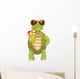 Funny Turtle Drinking Cocktail Wall Decal