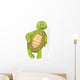Funny Cartoon Turtle Leaning Wall Decal