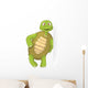 Funny Cartoon Turtle Leaning Wall Decal