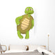 Funny Cartoon Turtle Leaning Wall Decal