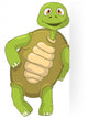 Funny Cartoon Turtle Leaning Wall Decal