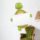 Funny Cartoon Turtle Holding Sign Wall Decal