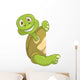 Funny Cartoon Turtle Pointing Wall Decal