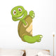 Funny Cartoon Turtle Pointing Wall Decal