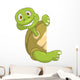 Funny Cartoon Turtle Pointing Wall Decal