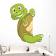 Funny Cartoon Turtle Pointing Wall Decal