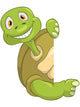 Funny Cartoon Turtle Pointing Wall Decal