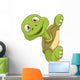 Funny Cartoon Turtle Peaking Around Corner Wall Decal
