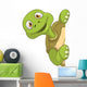 Funny Cartoon Turtle Peaking Around Corner Wall Decal