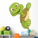 Funny Cartoon Turtle Peaking Around Corner Wall Decal
