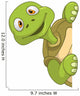 Funny Cartoon Turtle Peaking Around Corner Wall Decal