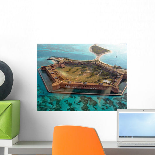 Aerial View of Fort Jefferson Florida Wall Mural