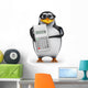 3D Penguin Glasses Holds Wall Decal