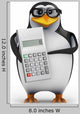 3D Penguin Glasses Holds Wall Decal