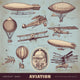 Vector Set Aviation Wall Decal