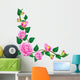 Vine Beautiful Camellia Vector Wall Decal