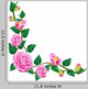 Vine Beautiful Camellia Vector Wall Decal