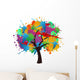 Paint Splash Spring Tree Wall Decal