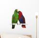 Two Eclectus Parrots Wall Decal