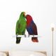 Two Eclectus Parrots Wall Decal