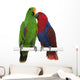 Two Eclectus Parrots Wall Decal