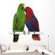 Two Eclectus Parrots Wall Decal