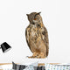 Eurasian Eagle-owl Standing Straight Wall Decal