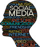 Social Media Silhouette Head Wall Decal