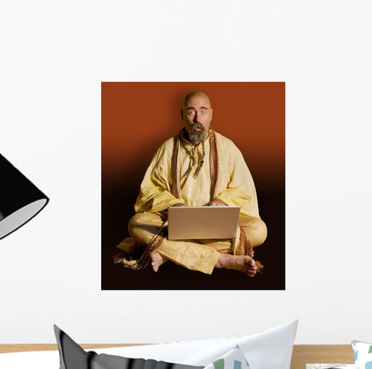 Funny Guru Laptop Computer Wall Decal
