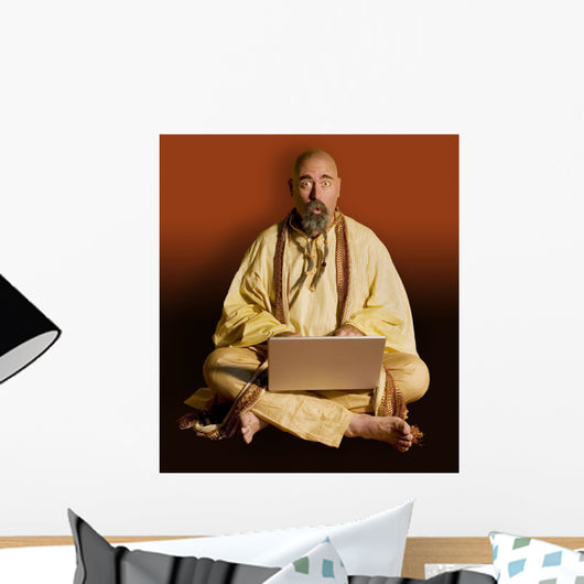 Funny Guru Laptop Computer Wall Decal