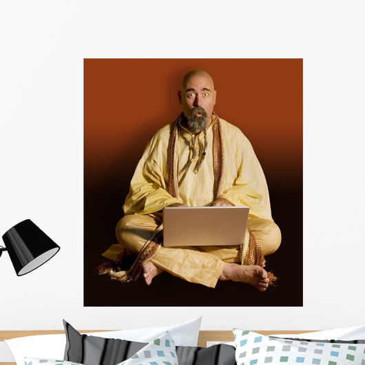 Funny Guru Laptop Computer Wall Decal