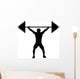 Weightlifting Silhouette Wall Decal