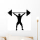 Weightlifting Silhouette Wall Decal
