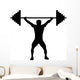 Weightlifting Silhouette Wall Decal