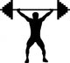 Weightlifting Silhouette Wall Decal