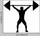 Weightlifting Silhouette Wall Decal