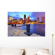 Boston Harbor Skyline Wall Decal