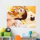 Woman Lying Down Getting Facial Mask Wall Decal